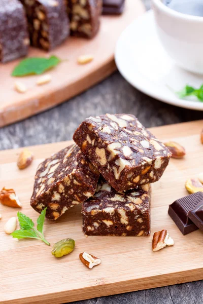 Csokoládé Brownie dióval — Stock Fotó